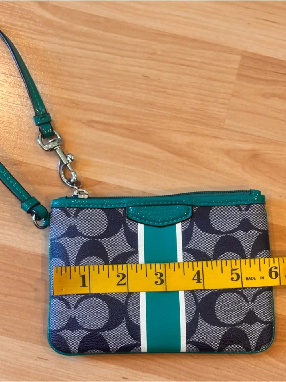 Coach Y2K  Wristlet in Teal and Navy